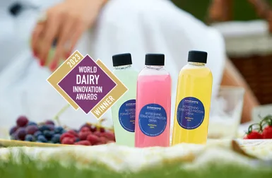 Fermented protein drink in 3 flavours