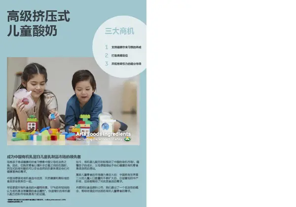 高级挤压式 儿童酸奶宣传手册