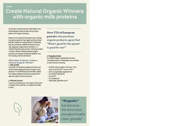 Natural organic dairy products