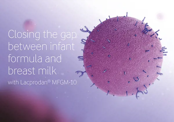  Lacprodan® MFGM-10 可帮您缩小婴儿配 方奶粉与母 乳的差距